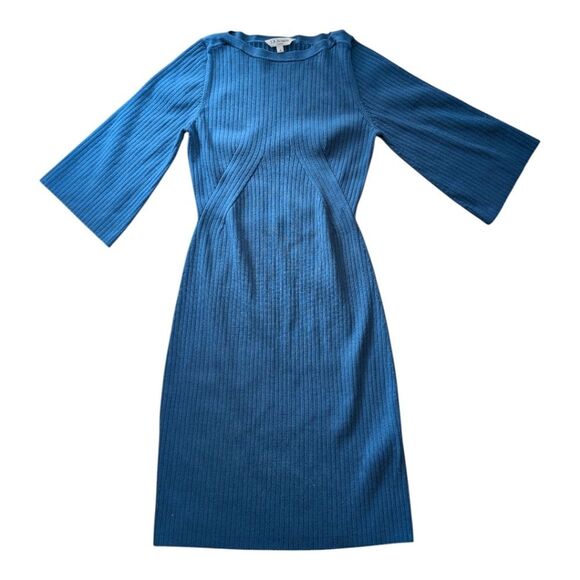 Lk Bennett London Capsule Wardrobe Blue Rib knit Tonya Dress S - Picture 11 of 11